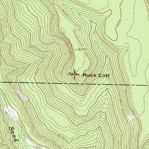 Topographic Map of Rock Cliff, CO