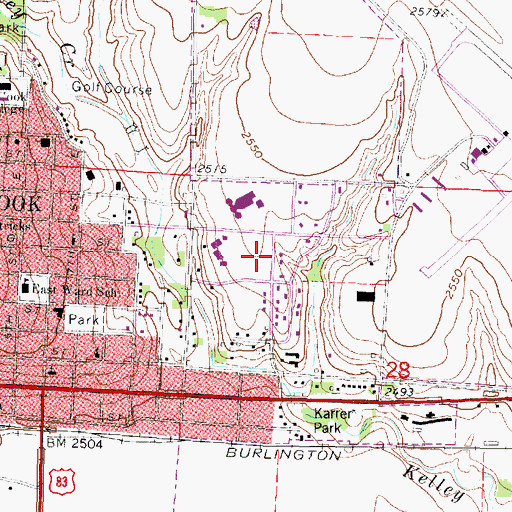Topographic Map of Evangelical Free Church, NE