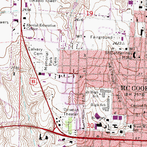 Topographic Map of Nazarene Church, NE