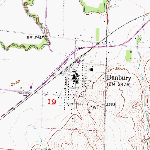 Topographic Map of Danbury Post Office, NE