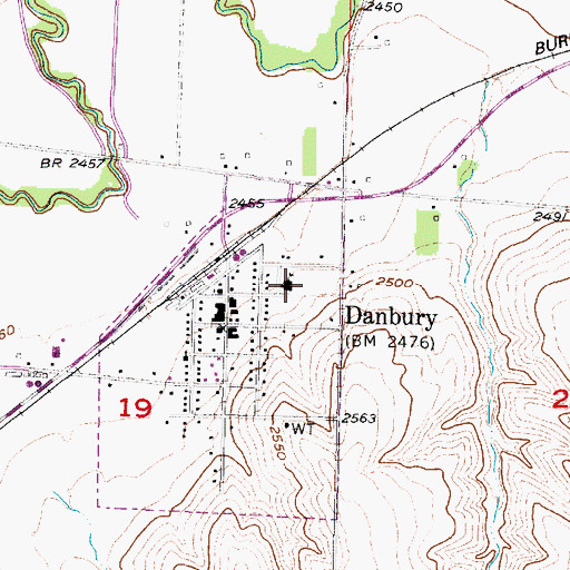 Topographic Map of Twin Valley Elementary School - Danbury, NE