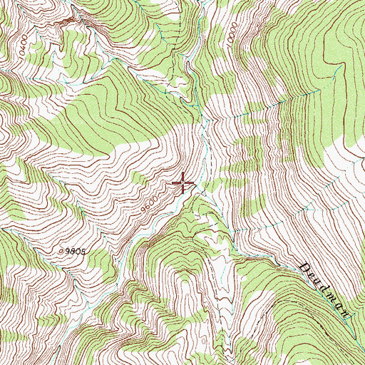 Topographic Map of Deadman Creek, CO
