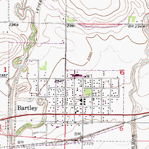 Topographic Map of Twin Valley High School, NE