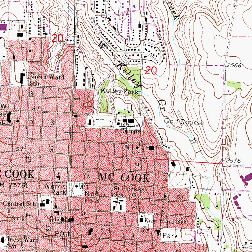 Topographic Map of Barnett Hall, NE