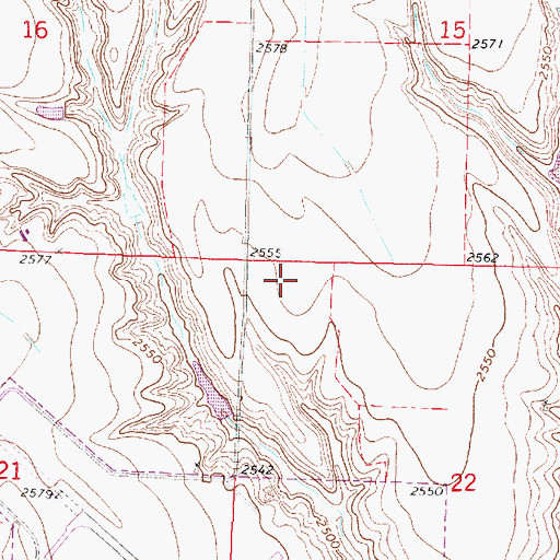 Topographic Map of Township of Willow Grove, NE