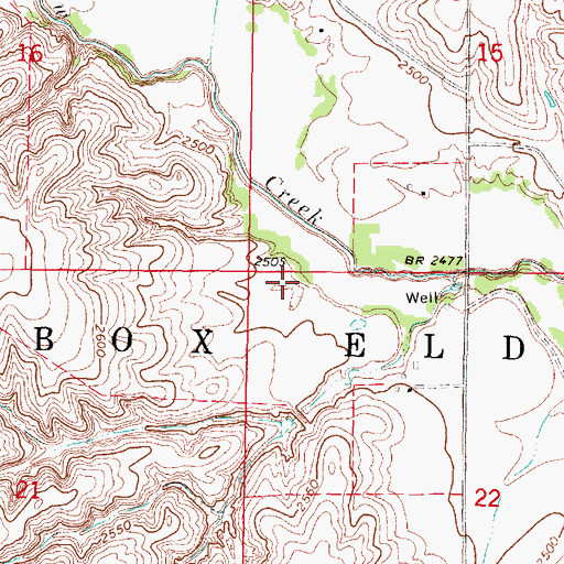 Topographic Map of Township of Box Elder, NE