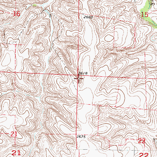 Topographic Map of Township of Valley Grange, NE