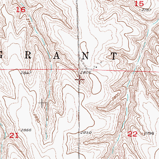 Topographic Map of Township of Grant, NE