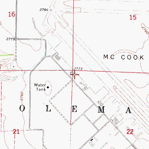 Topographic Map of Township of Coleman, NE