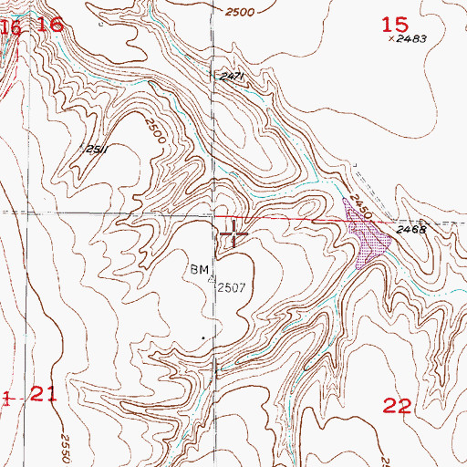 Topographic Map of Township of Alliance, NE