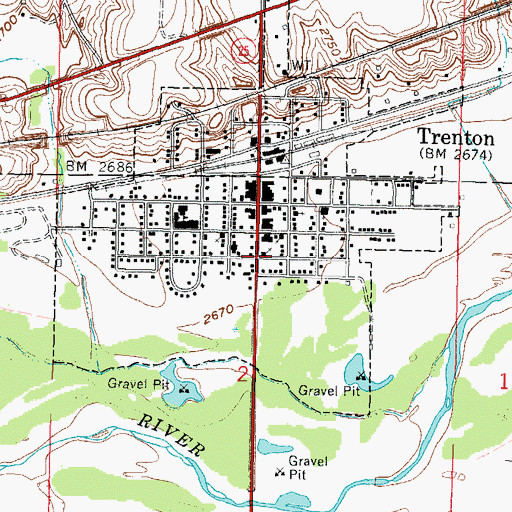 Topographic Map of Church of God Indiana, NE