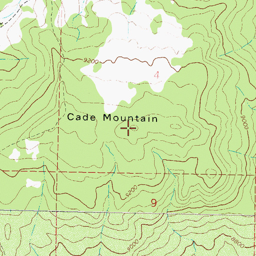 Topographic Map of Cade Mountain, CO