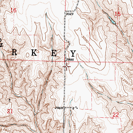 Topographic Map of Township of Starkey, NE