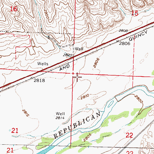 Topographic Map of Township of Stratton, NE
