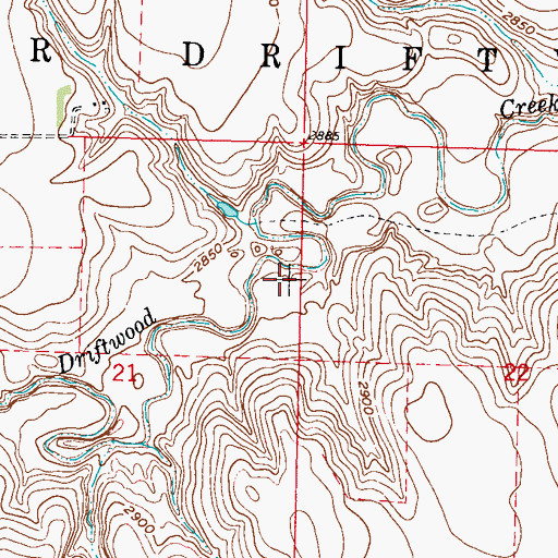 Topographic Map of Township of Upper Driftwood, NE