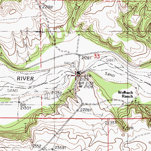 Topographic Map of Norden Bridge, NE