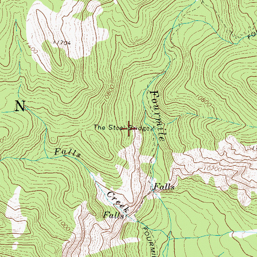 Topographic Map of The Steel Bridge, CO