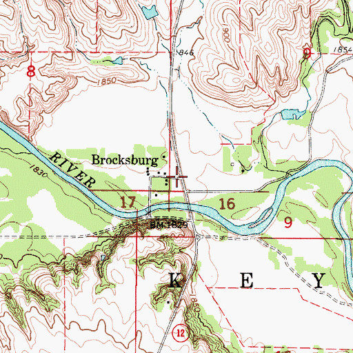 Topographic Map of Brocksburg Post Office (historical), NE