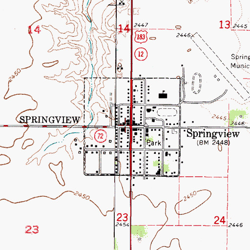 Topographic Map of Spring View Public School, NE