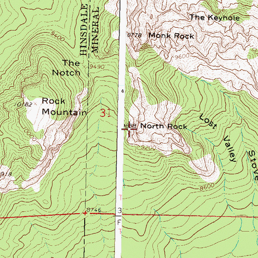 Topographic Map of North Rock, CO