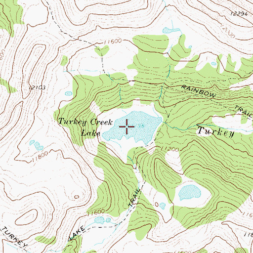 Topographic Map of Turkey Creek Lake, CO