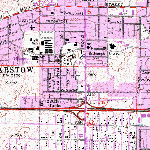 Topographic Map of Daha Park, CA