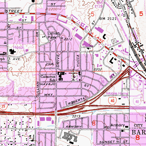 Topographic Map of Free Methodist Church, CA