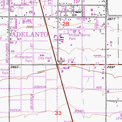 Topographic Map of Howard Loy Park, CA