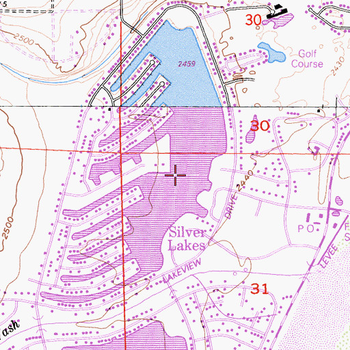 Topographic Map of North Lake, CA