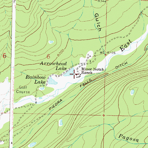 Topographic Map of Minor Notch Ranch, CO