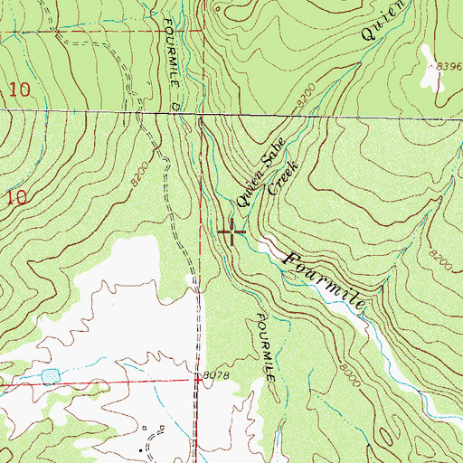 Topographic Map of Quien Sabe Creek, CO