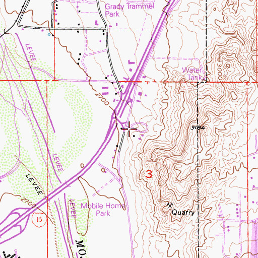 Topographic Map of Apple Valley Gun Club, CA