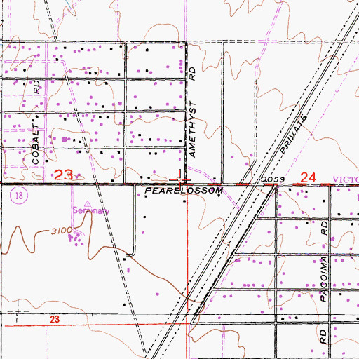 Topographic Map of The Church of Jesus Christ of Latter Day Saints, CA