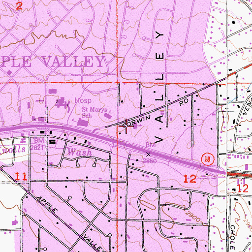 Topographic Map of Church of Religious Science, CA