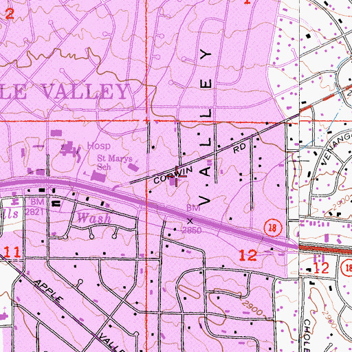 Topographic Map of Corwin Road Park, CA