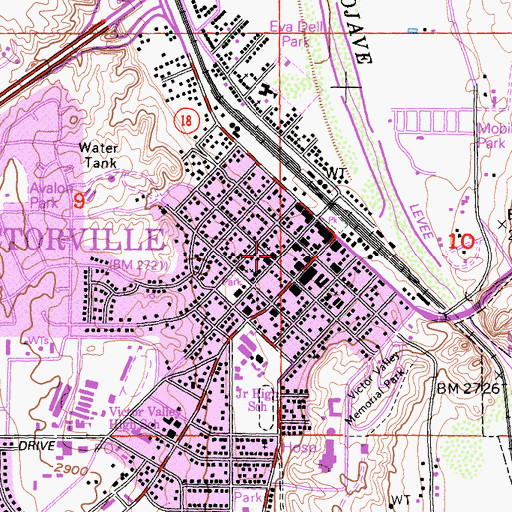 Topographic Map of Desert Love Christian Center, CA