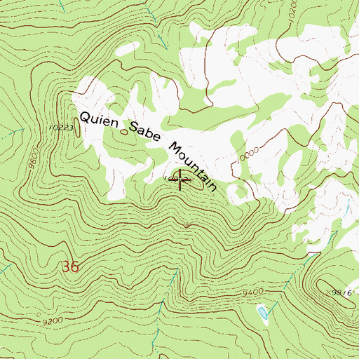 Topographic Map of Quien Sabe Mountain, CO