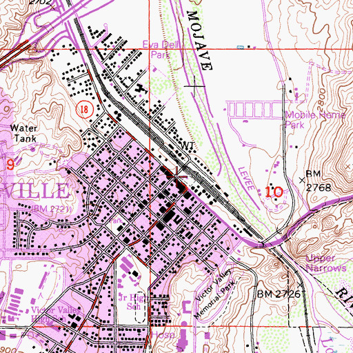 Topographic Map of Forrest Park, CA