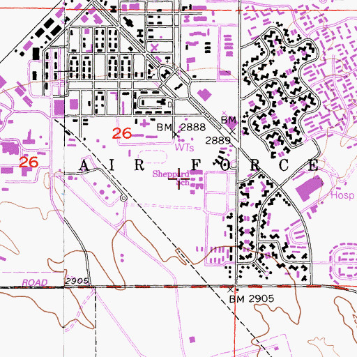 Topographic Map of Harry R Sheppard Elementary School, CA