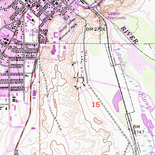 Topographic Map of Kemper Campbell Ranch, CA
