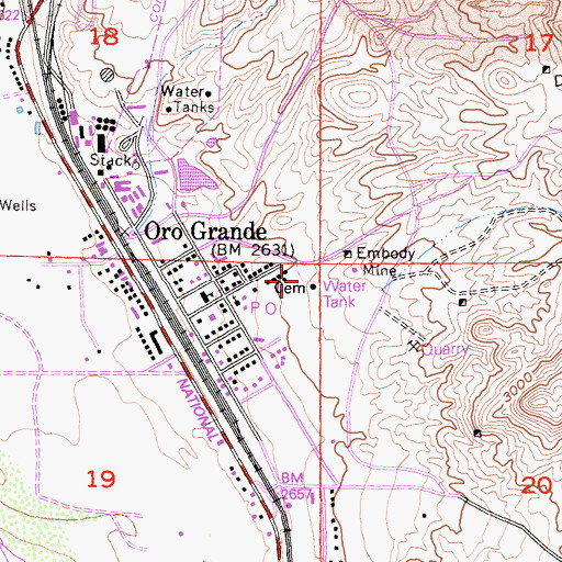 Topographic Map of Rodigues Cemetery, CA