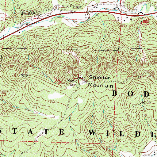 Topographic Map of Smelter Mountain, CO