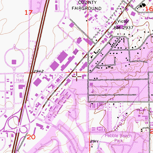 Topographic Map of Seventh Day Adventist Church of Green Tree, CA