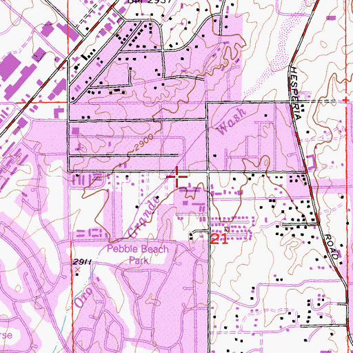 Topographic Map of Victor Valley Bible Church, CA