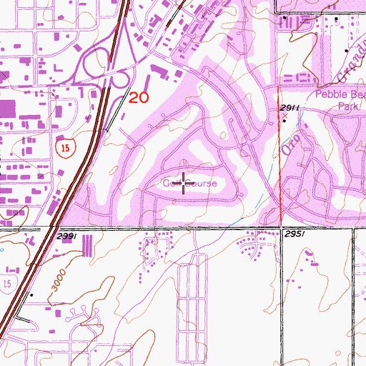 Topographic Map of Victorville Municipal Golf Course, CA