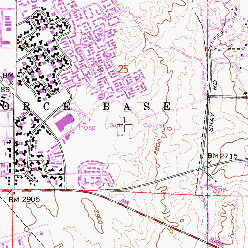 Topographic Map of West Wind Golf Course, CA