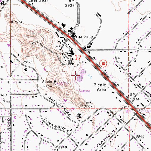 Topographic Map of Apple Pond, CA