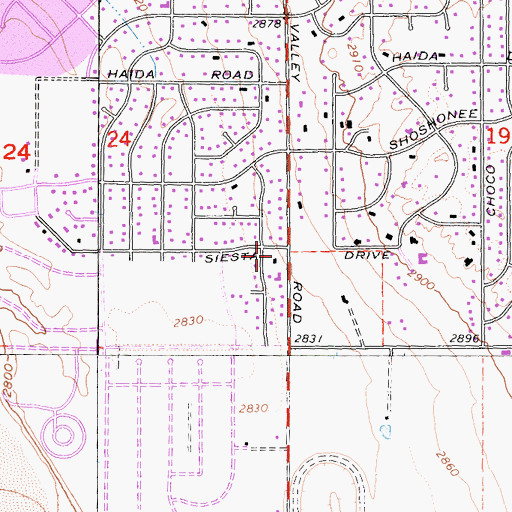 Topographic Map of Apple Valley Grange, CA
