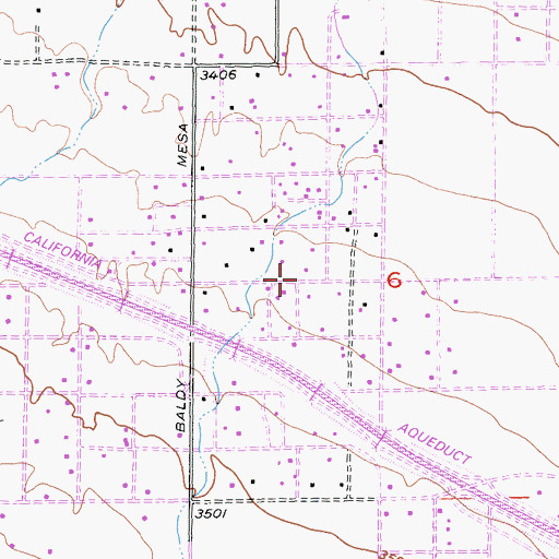 Topographic Map of Baldy Mesa Community Building, CA