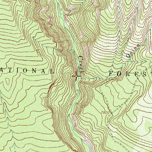 Topographic Map of Quinn Creek, CO